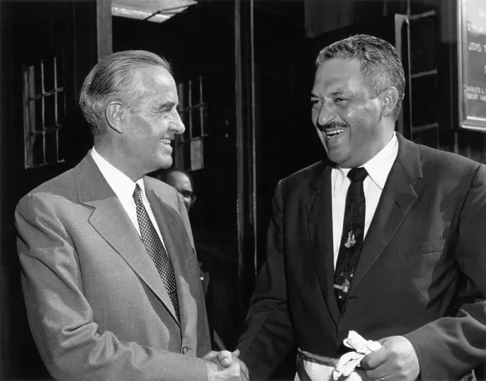 Framed Print : Averell Harriman Greeting NAACP's Thurgood Marshall Framed Print : Averell Harriman Greeting NAACP's Thurgood Marshall