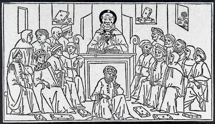 Framed Print : Averroes Talking to Students Framed Print : Averroes Talking to Students