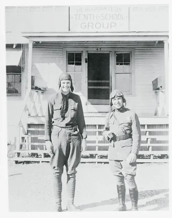 Framed Print : Aviator Charles Lindbergh and Charles McAllister Posing for Camera