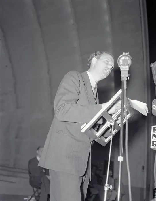 Framed Print : Aviator Charles Lindbergh Speaking at Peace Rally Framed Print : Aviator Charles Lindbergh Speaking at Peace Rally