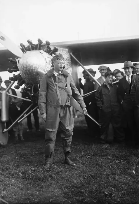 Framed Print : Aviator Charles Lindbergh Standing in Front of Airplane Framed Print : Aviator Charles Lindbergh Standing in Front of Airplane