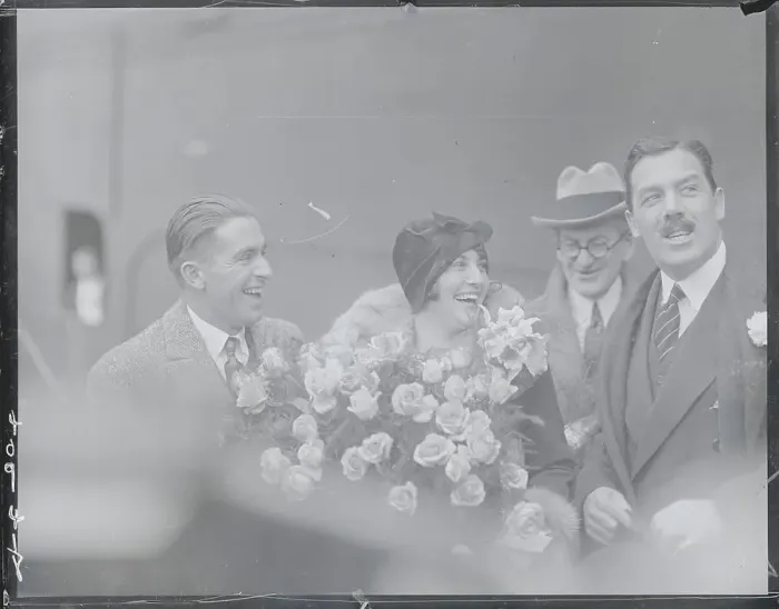 Framed Print : Aviator Ruth Elder and Friends Framed Print : Aviator Ruth Elder and Friends