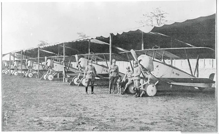 Framed Print : Aviators on Airfield with Airplanes Framed Print : Aviators on Airfield with Airplanes