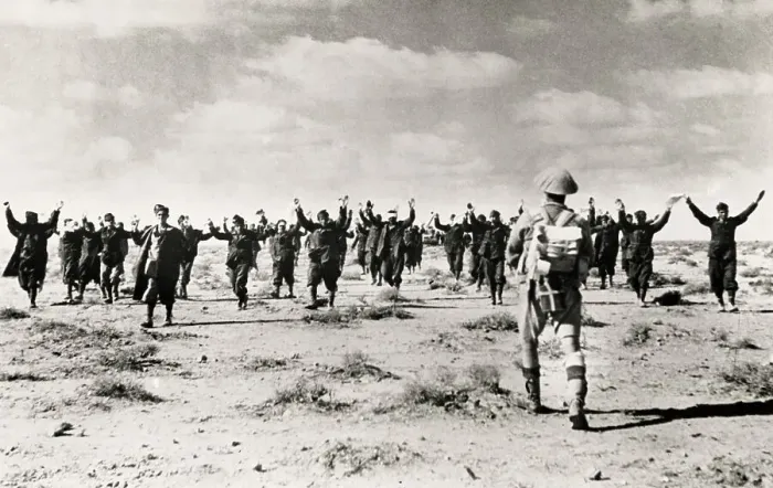 Framed Print : Axis Soldiers Surrender In Libya Framed Print : Axis Soldiers Surrender In Libya