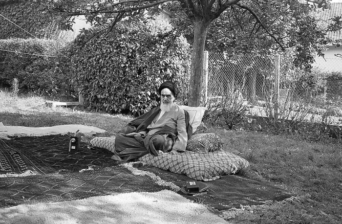 Framed Print : Ayahtollah Khomeini Seated in Garden Framed Print : Ayahtollah Khomeini Seated in Garden