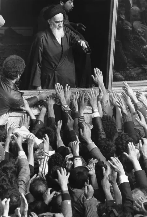 Framed Print : Ayatollah Ruhollah Khomieni Shaking Hands With a Crowd Framed Print : Ayatollah Ruhollah Khomieni Shaking Hands With a Crowd
