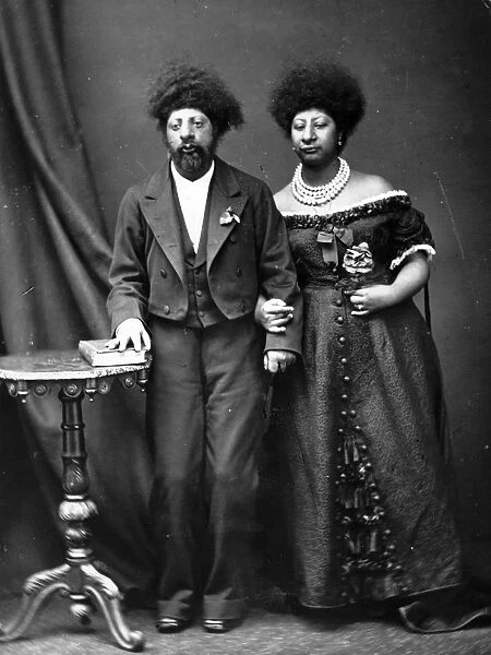 Aztecs. Portrait of an Aztec couple, members of a Mexican tribe