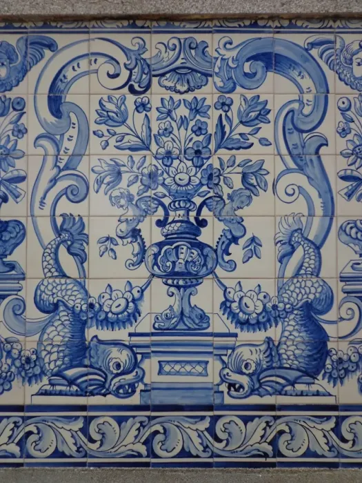 Framed Print : Azulejos Decorative Tiles in Macaus Old City centre, Macau, China