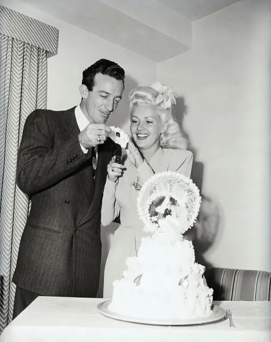 Framed Print : B. Grable & H. James Cut Wedding Cake Framed Print : B. Grable & H. James Cut Wedding Cake