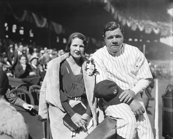 Framed Print : Babe and Claire Ruth Posing at Stadium Framed Print : Babe and Claire Ruth Posing at Stadium