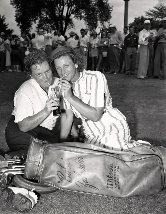 Framed Print : Babe Didrikson and Patty Berg Share a Soda Framed Print : Babe Didrikson and Patty Berg Share a Soda
