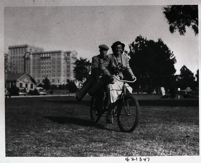 Framed Print : Babe Didrikson Riding Bicycle Framed Print : Babe Didrikson Riding Bicycle