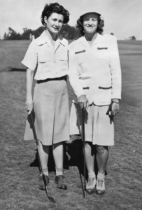 Framed Print : Babe Didrikson Standing with Louise Suggs Framed Print : Babe Didrikson Standing with Louise Suggs