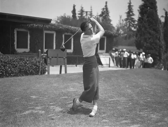 Framed Print : Babe Didrikson Swinging Golf Club Framed Print : Babe Didrikson Swinging Golf Club