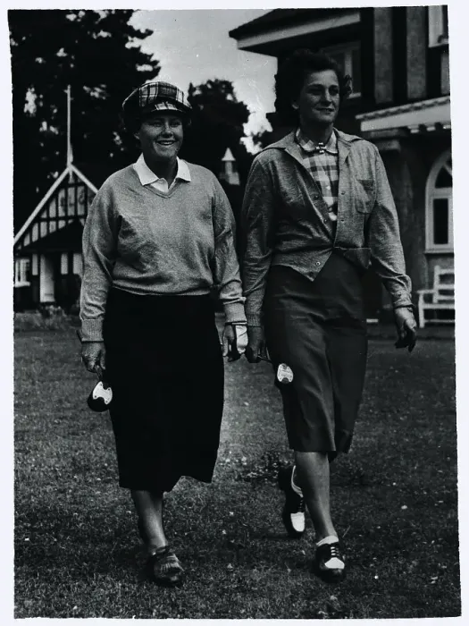 Framed Print : Babe Didrikson Walking with Patty Berg Framed Print : Babe Didrikson Walking with Patty Berg