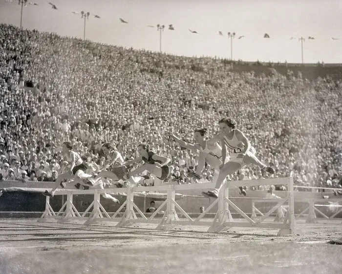 Framed Print : Babe Didrikson Wins 80 Meter Hurdle Framed Print : Babe Didrikson Wins 80 Meter Hurdle