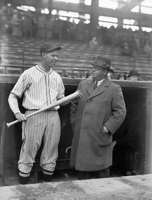 Framed Print : Babe Herman with Wilbur Robinson Framed Print : Babe Herman with Wilbur Robinson