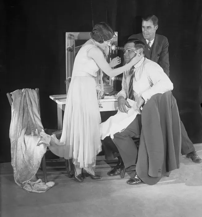 Framed Print : Babe Ruth Applying Makeup Framed Print : Babe Ruth Applying Makeup