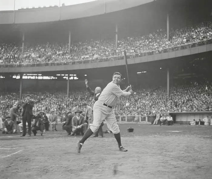 Framed Print : Babe Ruth During Baseball Carnival Framed Print : Babe Ruth During Baseball Carnival