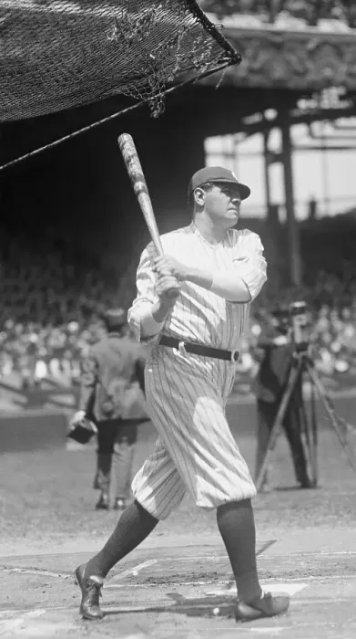 Framed Print : Babe Ruth Batting Framed Print : Babe Ruth Batting