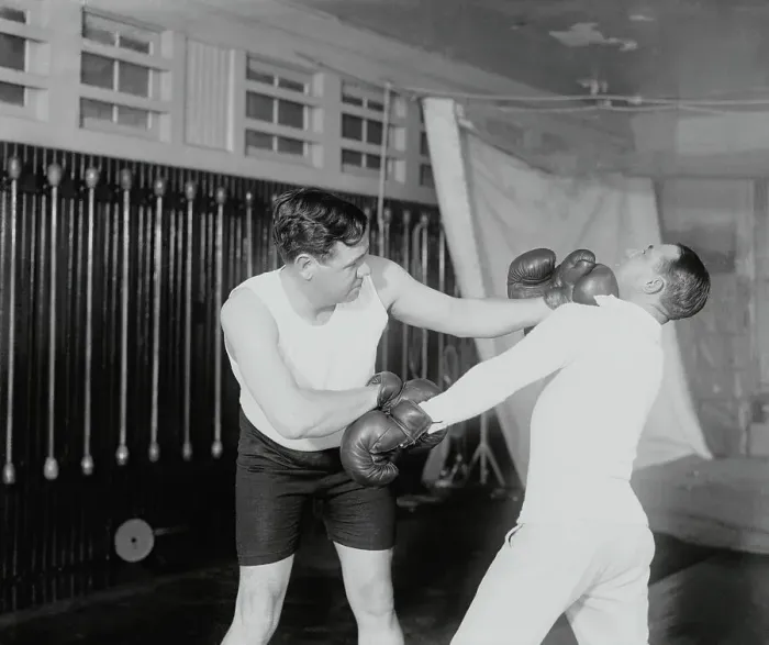 Framed Print : Babe Ruth Boxing with Trainer Framed Print : Babe Ruth Boxing with Trainer