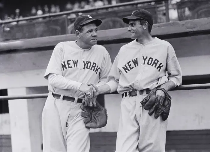 Framed Print : Babe Ruth with Charlie Devens Framed Print : Babe Ruth with Charlie Devens