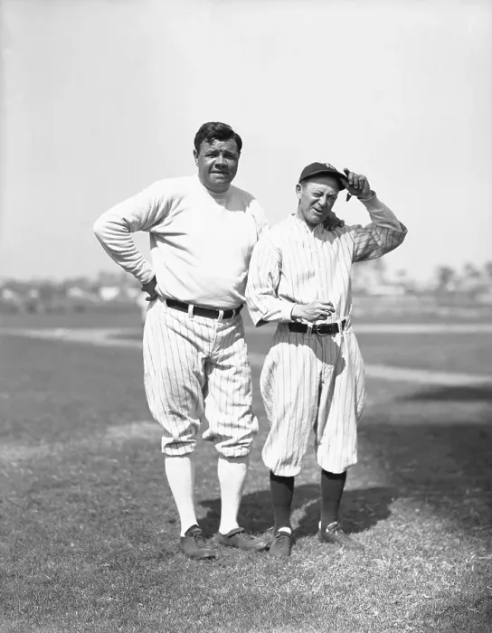 Framed Print : Babe Ruth with Colleague Framed Print : Babe Ruth with Colleague