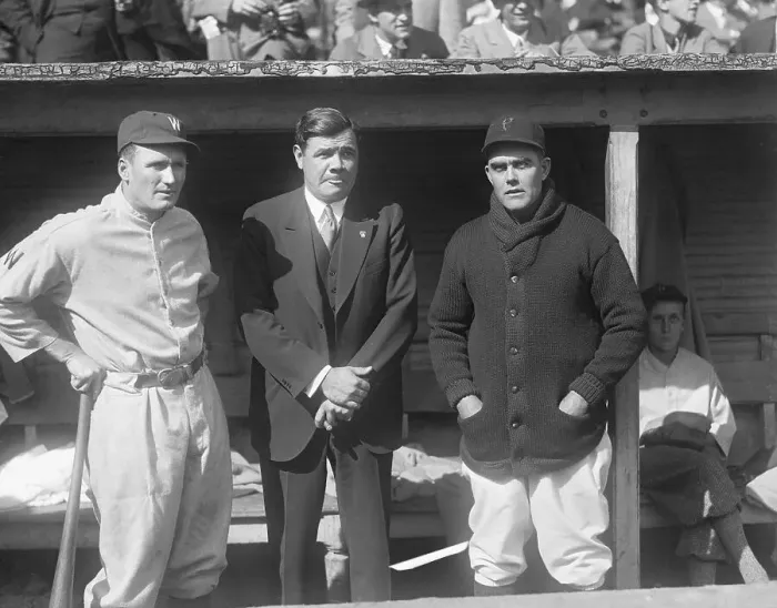 Framed Print : Babe Ruth with Colleagues Framed Print : Babe Ruth with Colleagues
