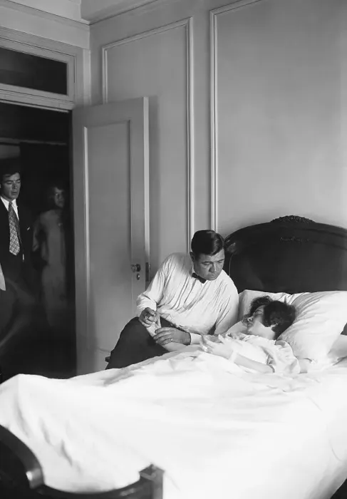 Framed Print : Babe Ruth Being Comforted by His Wife
