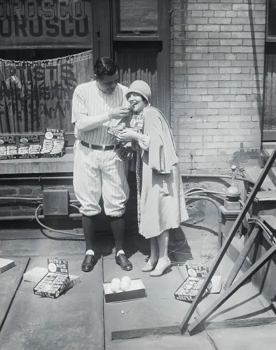 Framed Print : Babe Ruth Feeding Madge Kennedy Framed Print : Babe Ruth Feeding Madge Kennedy