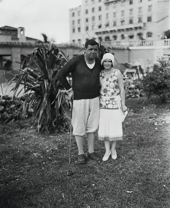Framed Print : Babe Ruth golfing with wife Claire Hodgson Framed Print : Babe Ruth golfing with wife Claire Hodgson