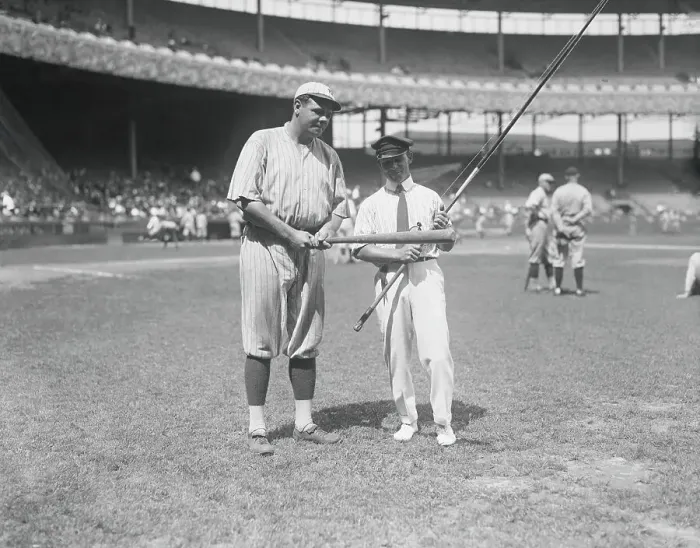 Framed Print : Babe Ruth and Harold G. Lentz with Fishing Rod Framed Print : Babe Ruth and Harold G. Lentz with Fishing Rod