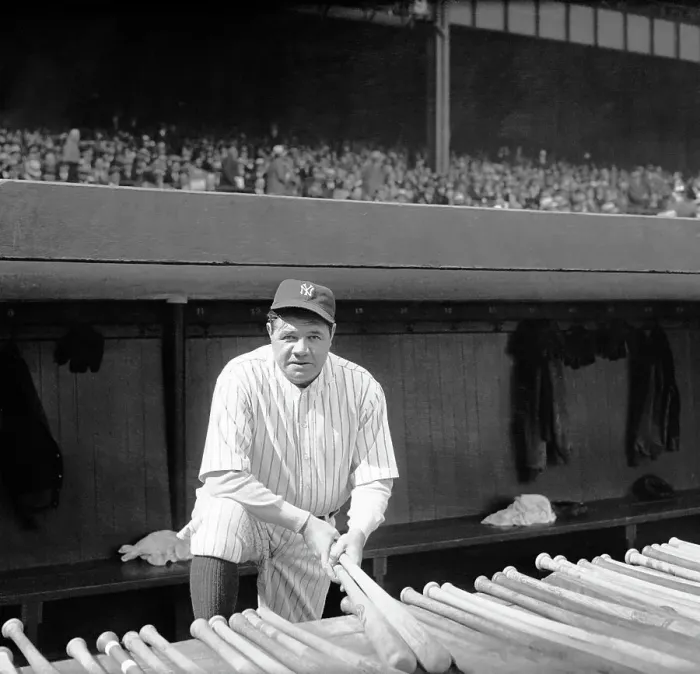 Framed Print : Babe Ruth Holding Baseball Bats Framed Print : Babe Ruth Holding Baseball Bats