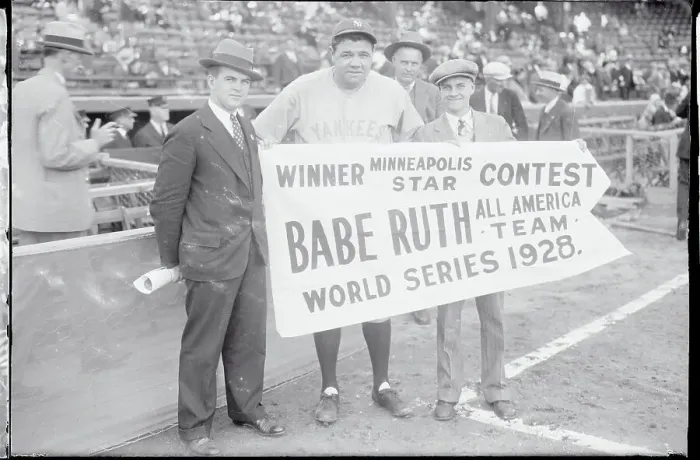 Framed Print : Babe Ruth Holing Sign Framed Print : Babe Ruth Holing Sign