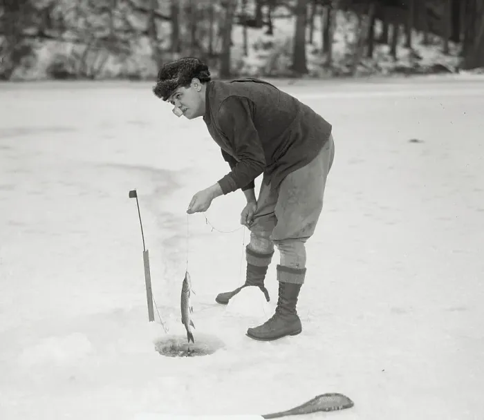 Framed Print : Babe Ruth Ice-Fishing Framed Print : Babe Ruth Ice-Fishing