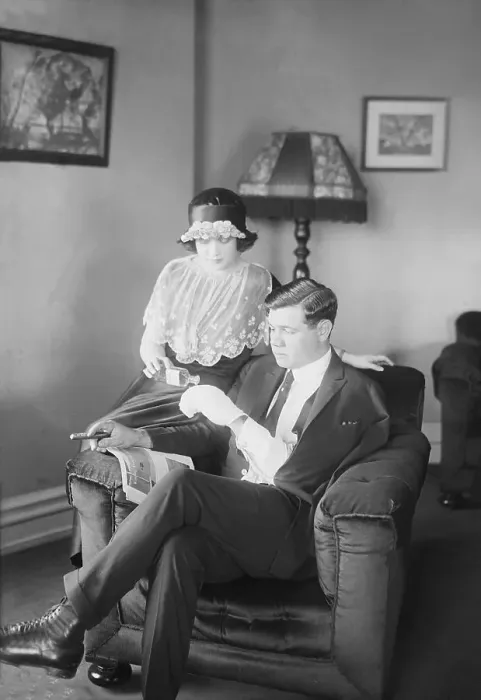 Framed Print : Babe Ruth With Injured Arm Seated Framed Print : Babe Ruth With Injured Arm Seated