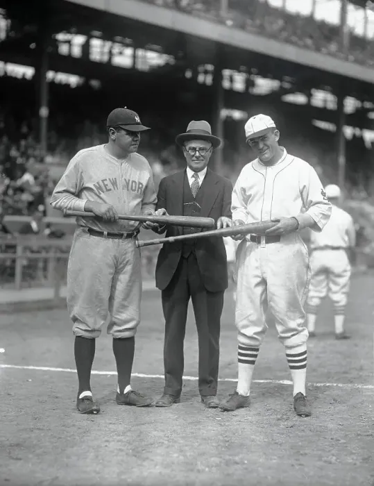 Framed Print : Babe Ruth with JA Hillerich and Rogers Hornsby Framed Print : Babe Ruth with JA Hillerich and Rogers Hornsby
