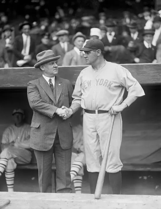 Framed Print : Babe Ruth and J.J. McGraw