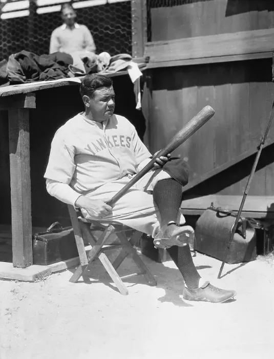 Framed Print : Babe Ruth Looking Over His Big Bat Framed Print : Babe Ruth Looking Over His Big Bat