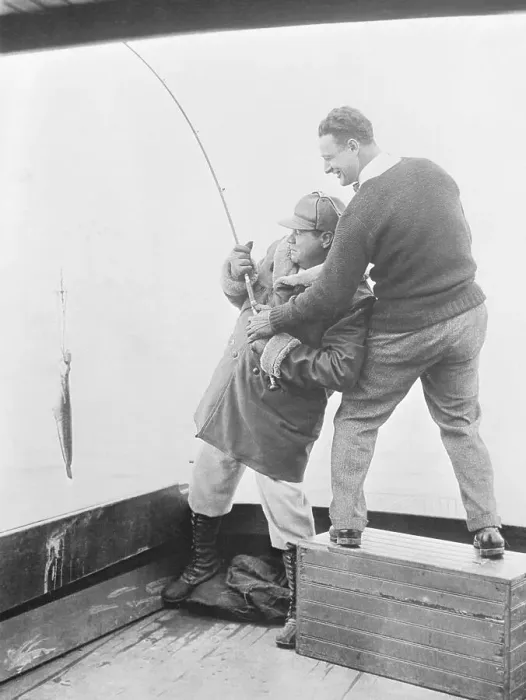 Framed Print : Babe Ruth and Lou Gehrig Fishing Framed Print : Babe Ruth and Lou Gehrig Fishing