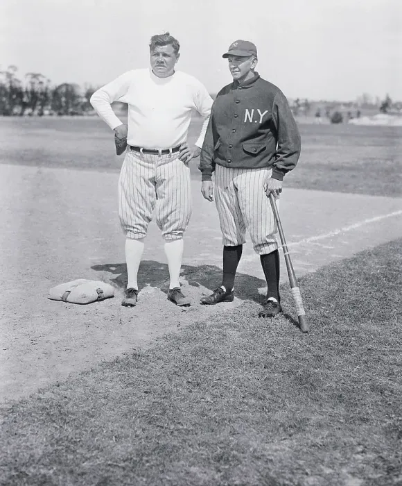 Framed Print : Babe Ruth with Manager Bob Shawkey Framed Print : Babe Ruth with Manager Bob Shawkey