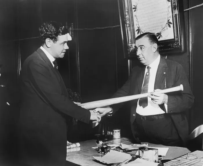 Framed Print : Babe Ruth and Mayor Bill Thompson Framed Print : Babe Ruth and Mayor Bill Thompson