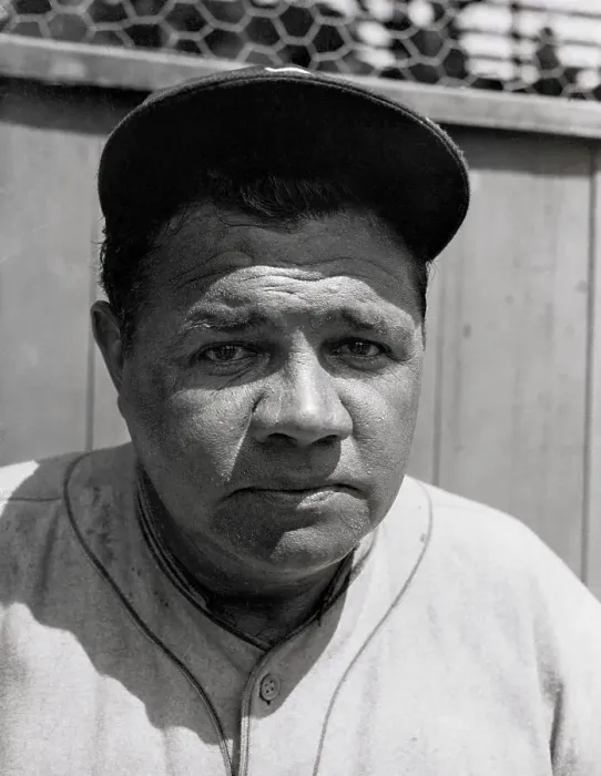 Framed Print : Babe Ruth in Pensive Mood Framed Print : Babe Ruth in Pensive Mood