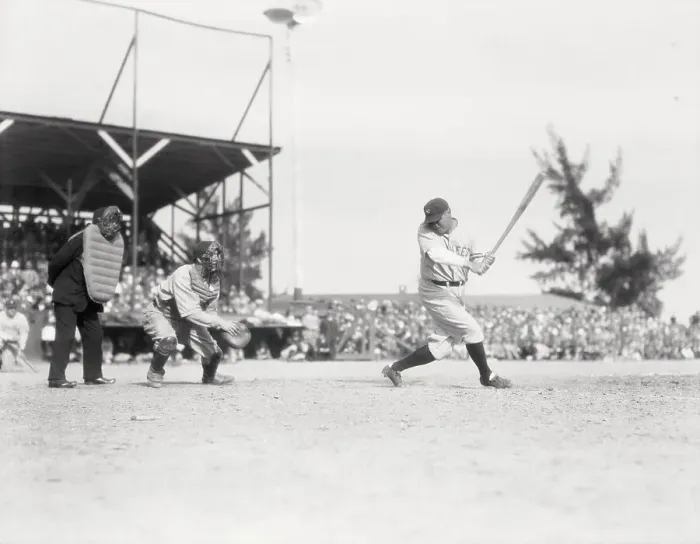 Framed Print : Babe Ruth and Players in Action Framed Print : Babe Ruth and Players in Action