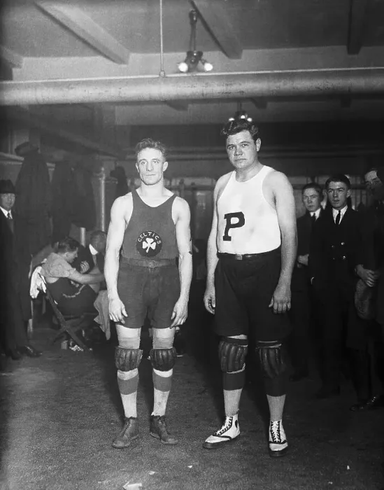 Framed Print : Babe Ruth Posing with Johnny Beckman
