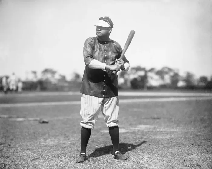 Framed Print : Babe Ruth Preparing to Bat