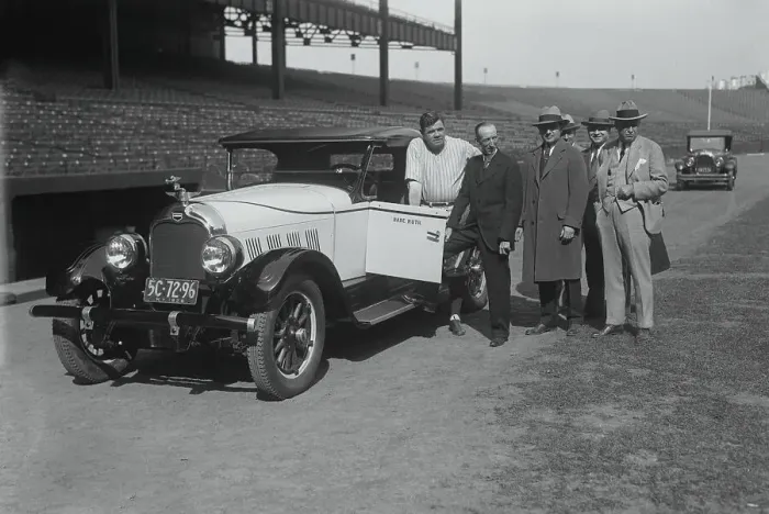 Framed Print : Babe Ruth Receiving Automobile Framed Print : Babe Ruth Receiving Automobile