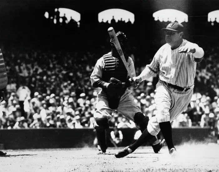 Framed Print : Babe Ruth Runs After Hitting a Homer Framed Print : Babe Ruth Runs After Hitting a Homer