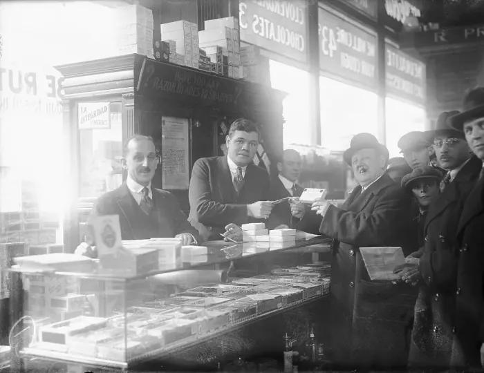 Framed Print : Babe Ruth Selling Cigars Framed Print : Babe Ruth Selling Cigars