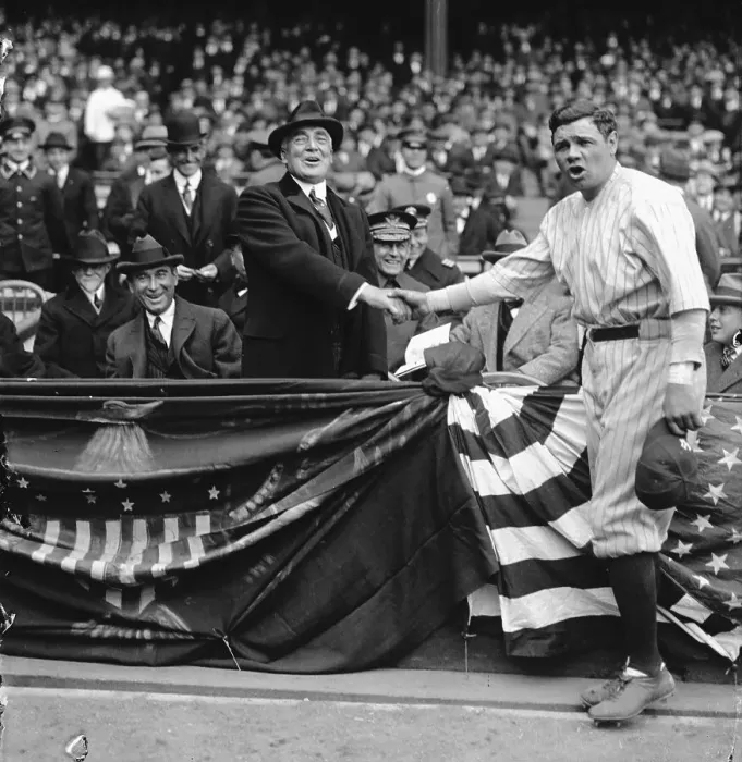 Framed Print : Babe Ruth Shaking Warren Harding's Hand Framed Print : Babe Ruth Shaking Warren Harding's Hand